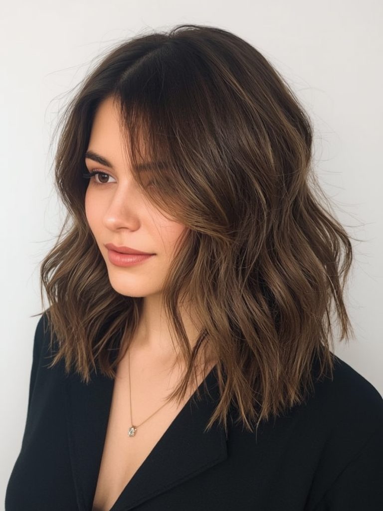 Shoulder Length Wispy Layers for Thin Fine Hair