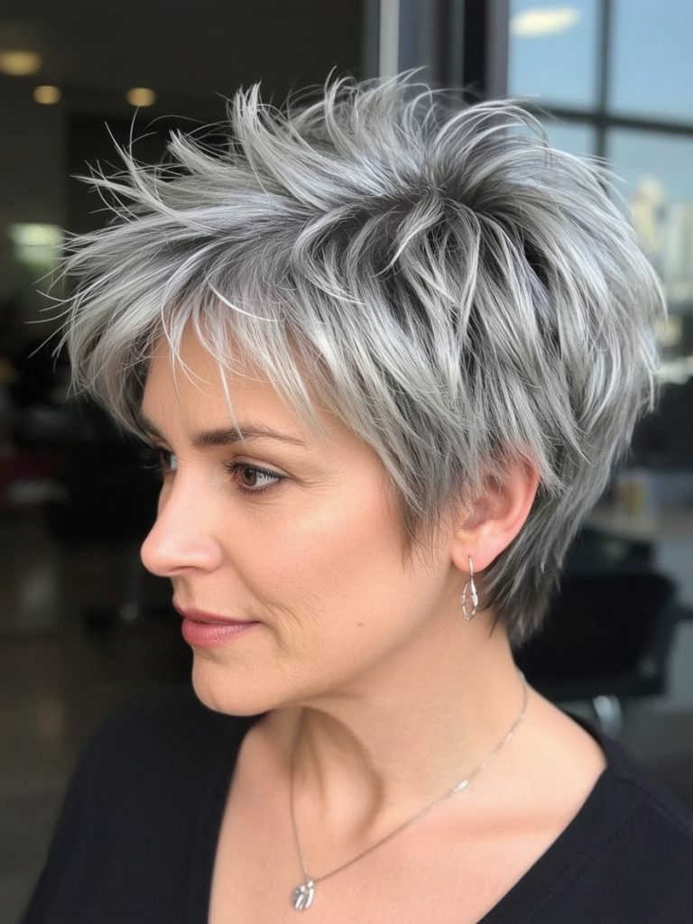 Hairstyles For Thin Hair Fine Over 50: Neck-Length Bob with Highlights and Lowlights