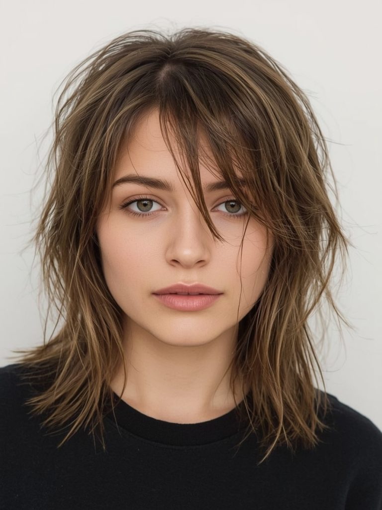 Shoulder Length Hair Thin Fine: Messy Bun
