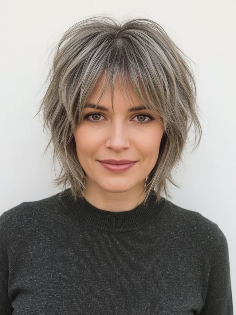 Hairstyles For Thin Hair Fine Over 50: Rounded Bob with Volume at the Crown