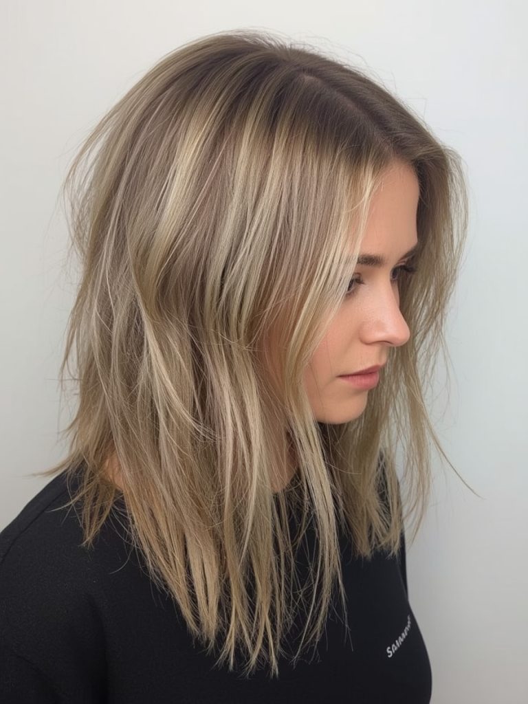 Shoulder Length Hair Thin Fine: Deep Side Part