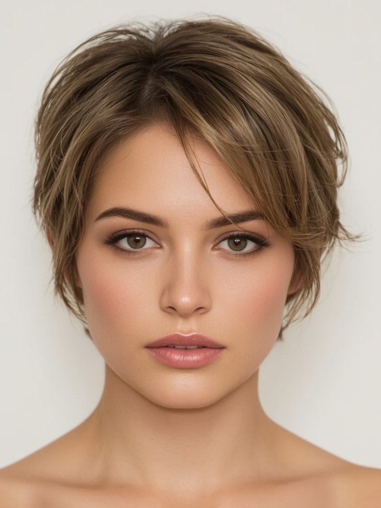 Shoulder Length Hairstyle with Hair Clips for Thin Fine Hair