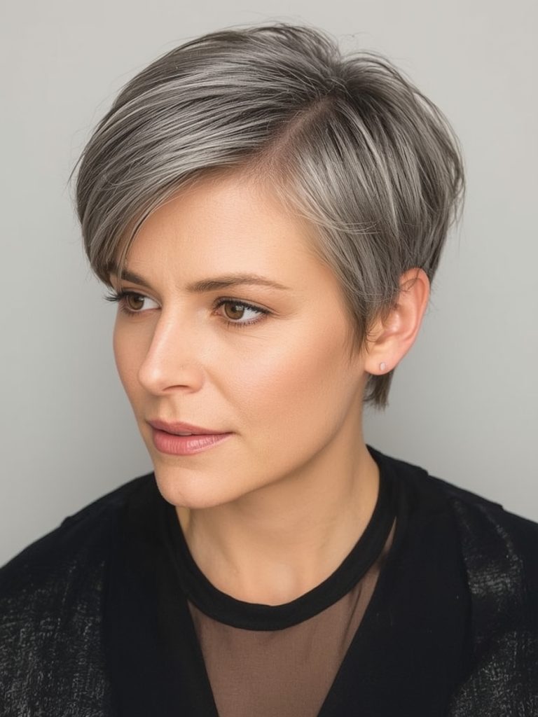 Hairstyles For Thin Hair Fine Over 50: Inverted Bob with Subtle Texture
