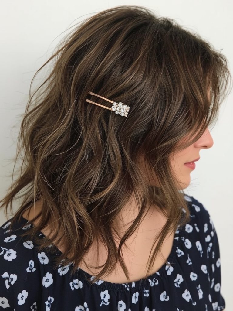 Shoulder Length Tousled Hairstyle for Thin Fine Hair