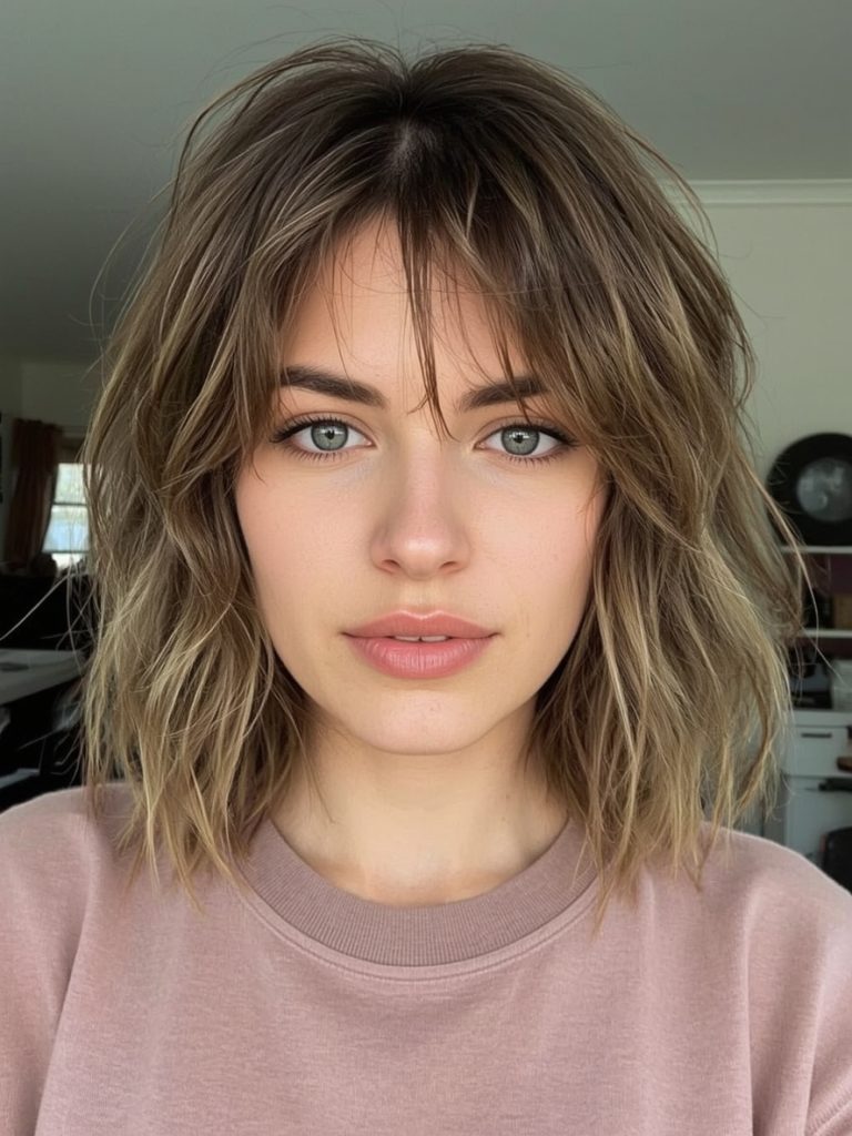 Shoulder Length Hairstyle with Headband for Thin Fine Hair