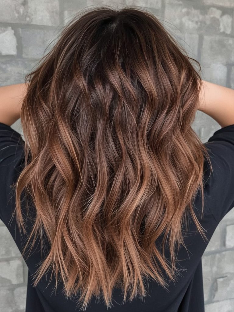 Chocolate Copper Hair: Ribbon Highlights