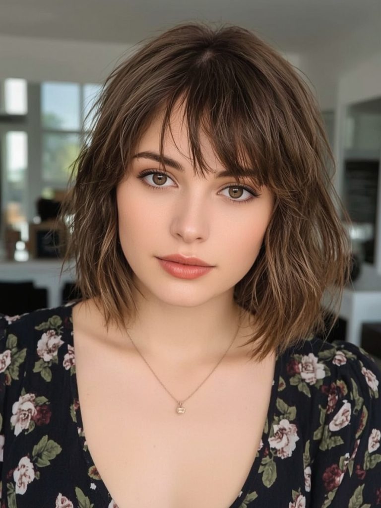 Shoulder Length Inverted Bob for Thin Fine Hair