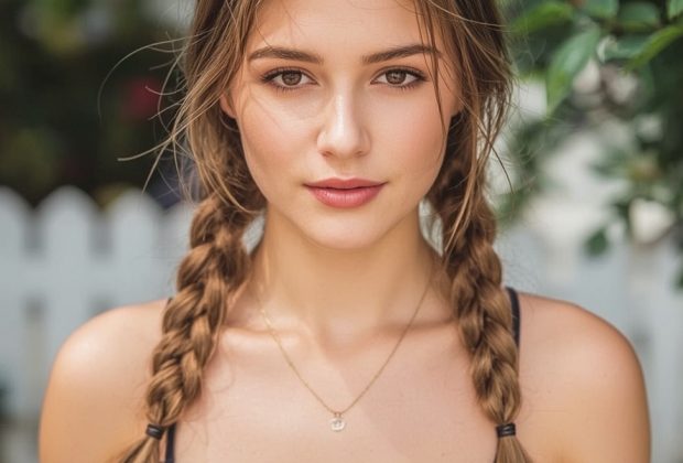 Easy Summer Hairstyle: Side Braid with Flowers