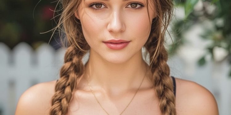 Easy Summer Hairstyle: Side Braid with Flowers