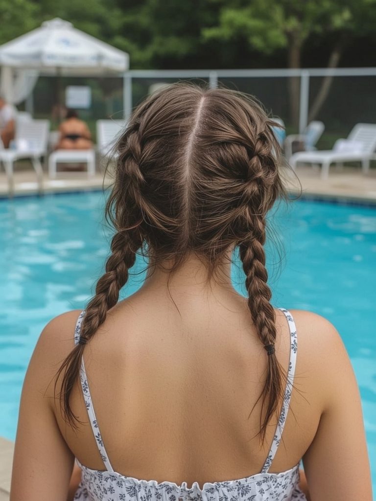 Easy Summer Hairstyle: Twisted Low Ponytail