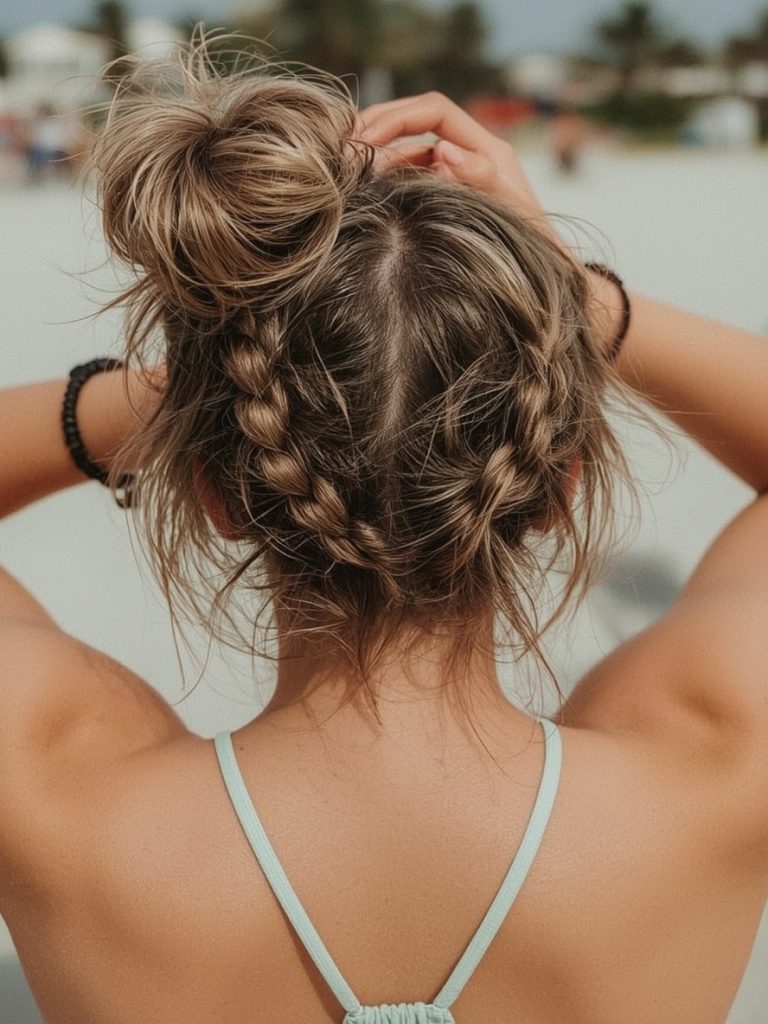 Easy Summer Hairstyle: Low Twisted Bun