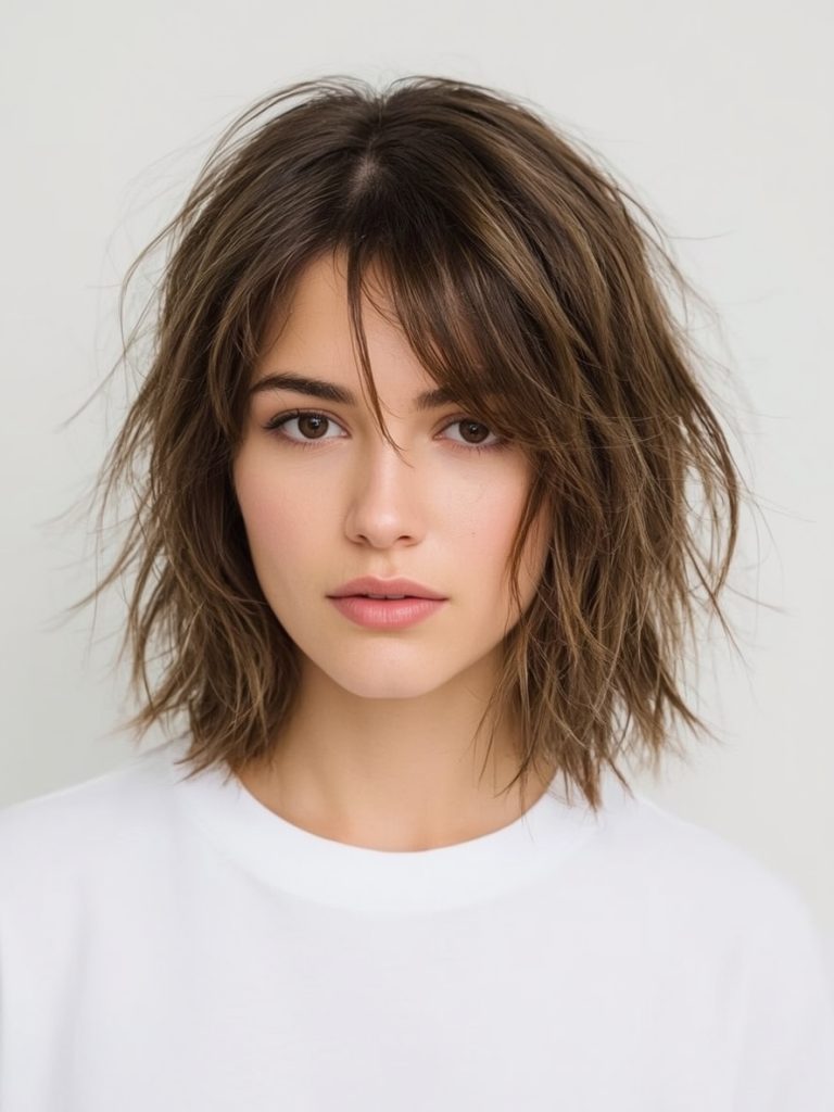 Shoulder Length Layered Bob for Thin Fine Hair