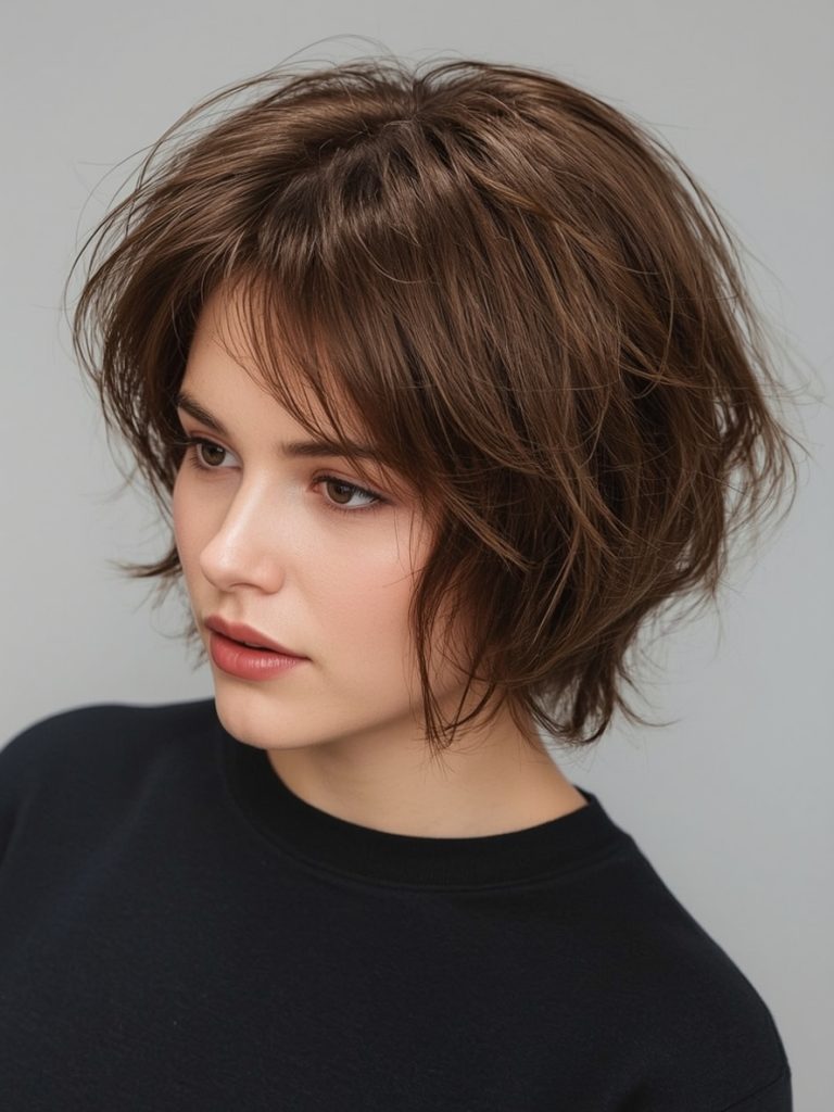 Shoulder Length Asymmetrical Hairstyle for Thin Fine Hair