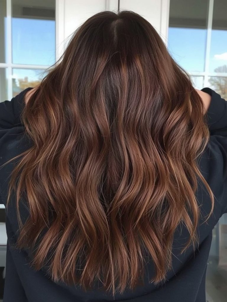 Chocolate Copper Hair: Chunky Highlights
