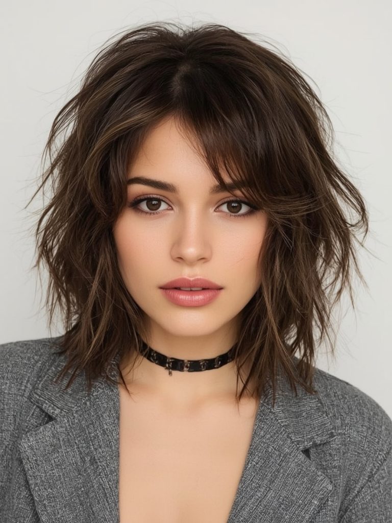 Shoulder Length Wavy Hairstyle for Thin Fine Hair