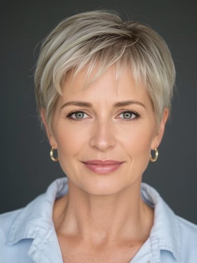 Hairstyles For Thin Hair Fine Over 50: Soft Waves with a Center Part