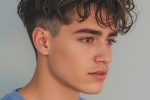 Men’s Curly Haircut: The Man Bun