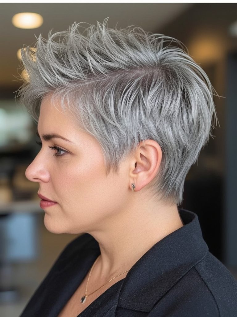 The Color-Blocked Spike: A Spiky Pixie Haircut Spikes