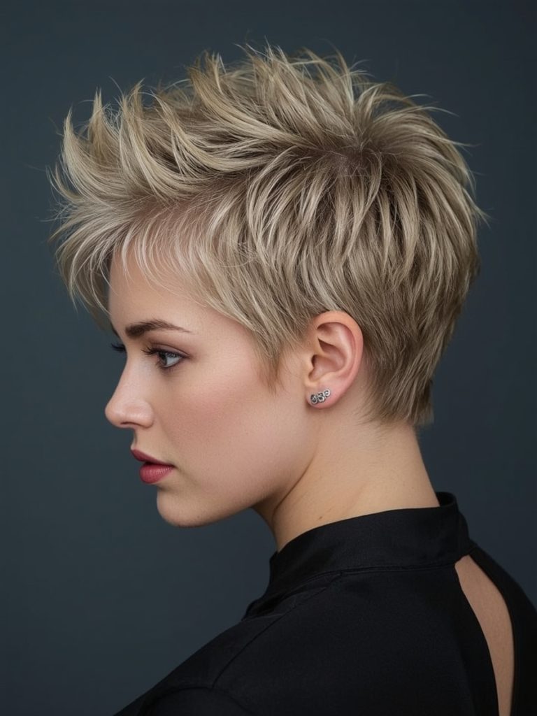 The Angular Spike: A Spiky Pixie Haircut Spikes