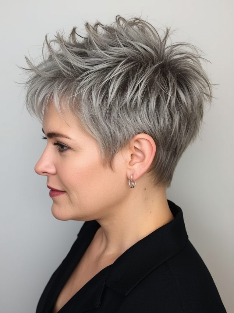 The Edgy Crop: A Spiky Pixie Haircut Spikes