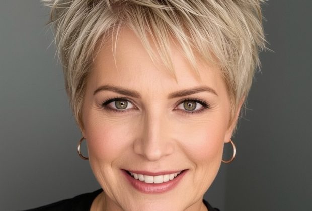 The Platinum Punk: A Spiky Pixie Haircut Spikes
