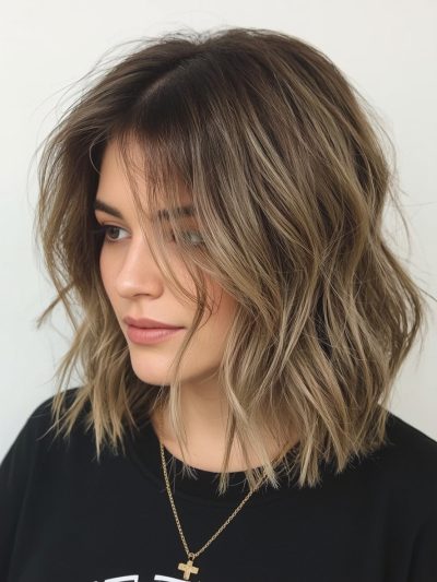 Shoulder Length Hair Thin Fine: Blunt Cut with Subtle Layers