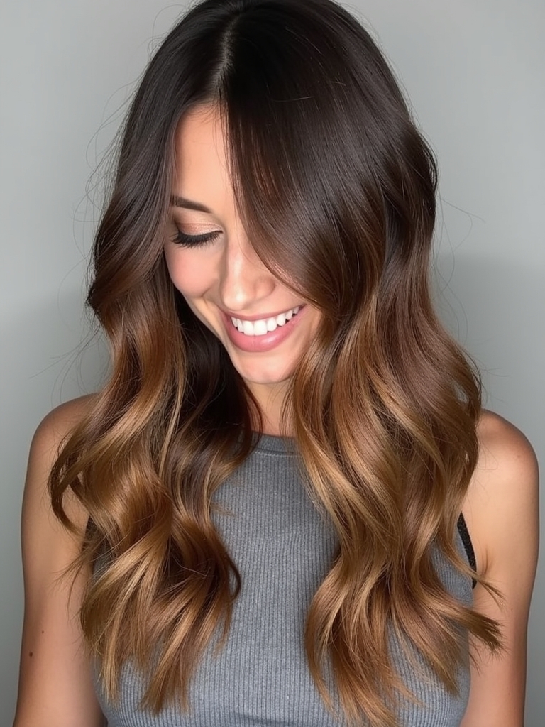 Sunkissed Caramel Balayage Waves