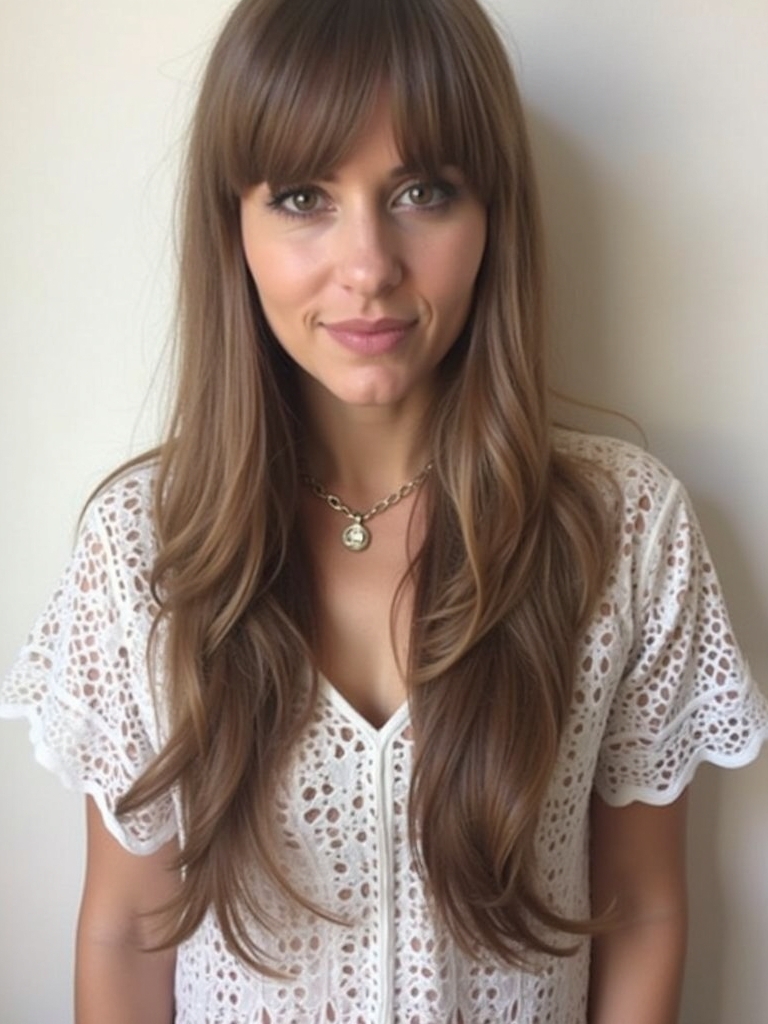 Long Haircut Ideas with a Half-Up Top Knot