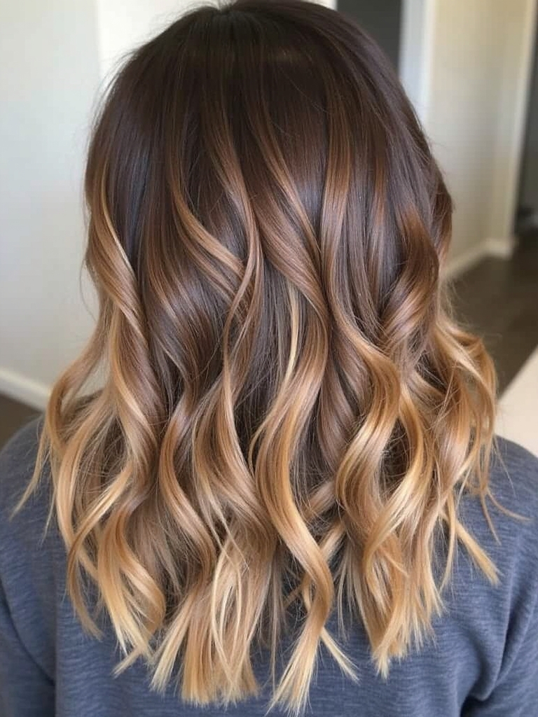 Bronzed Caramel Balayage Beauty
