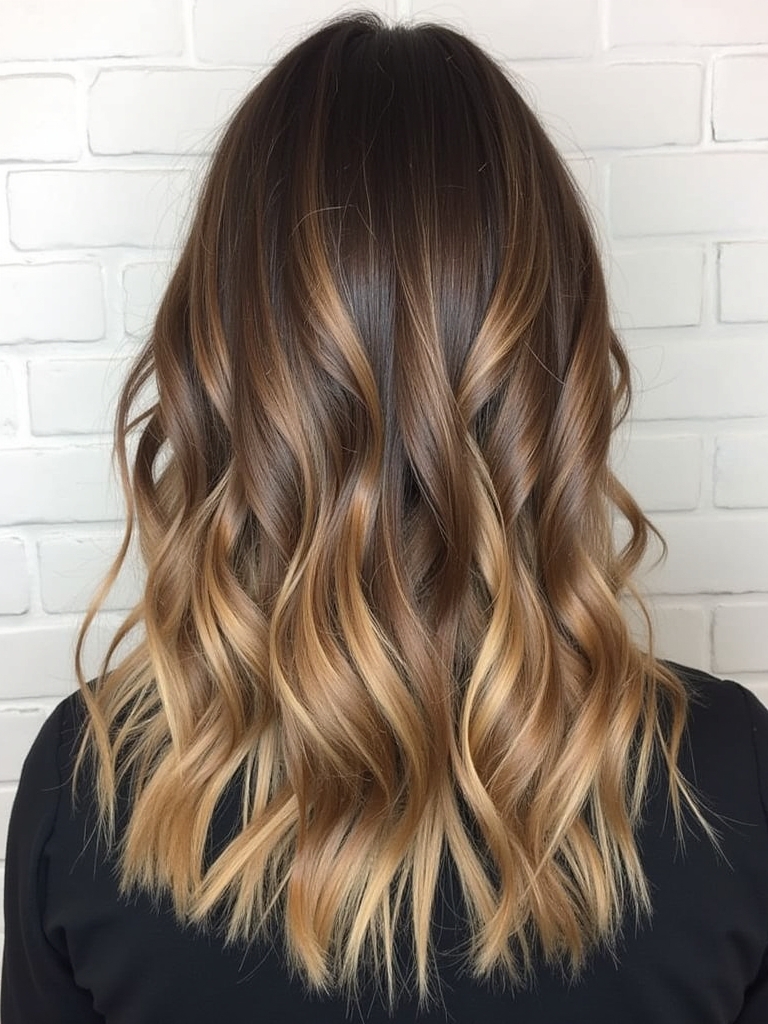 Subtle Caramel Balayage Glow