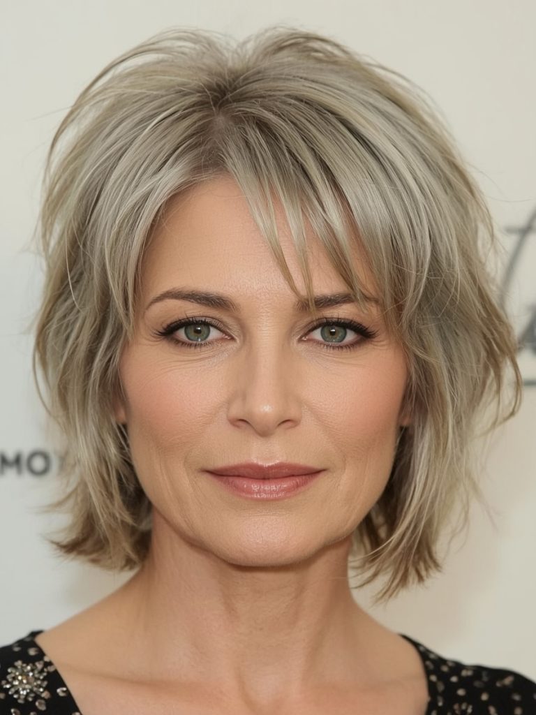 The Voluminous Bob with Root Lift for Thin Hair Older Women