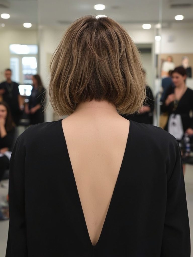 Butterfly Haircut With Top Knot for Long Hair on a Round Face