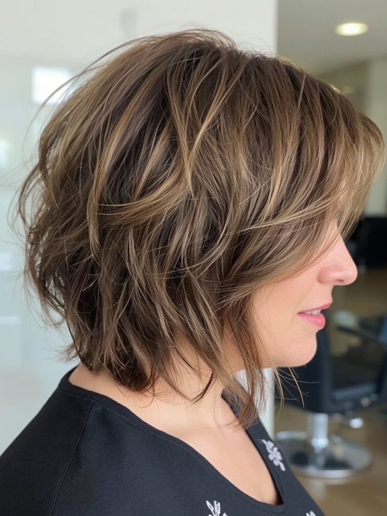 The Messy Bob for Thin Hair Older Women