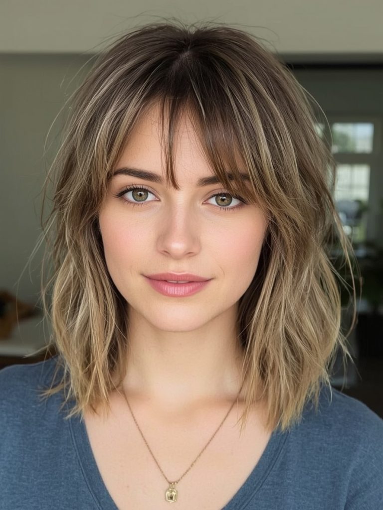 The Chin-Length Layered Bob for Thin Hair Older Women