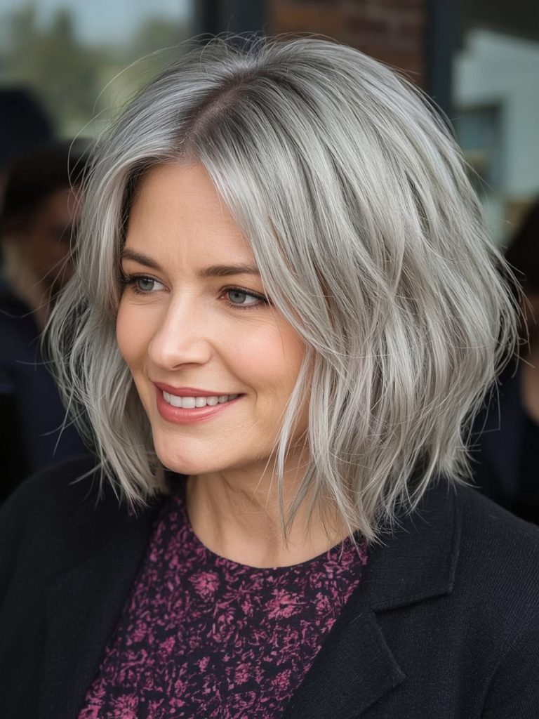 The Jaw-Length Bob for Thin Hair Older Women