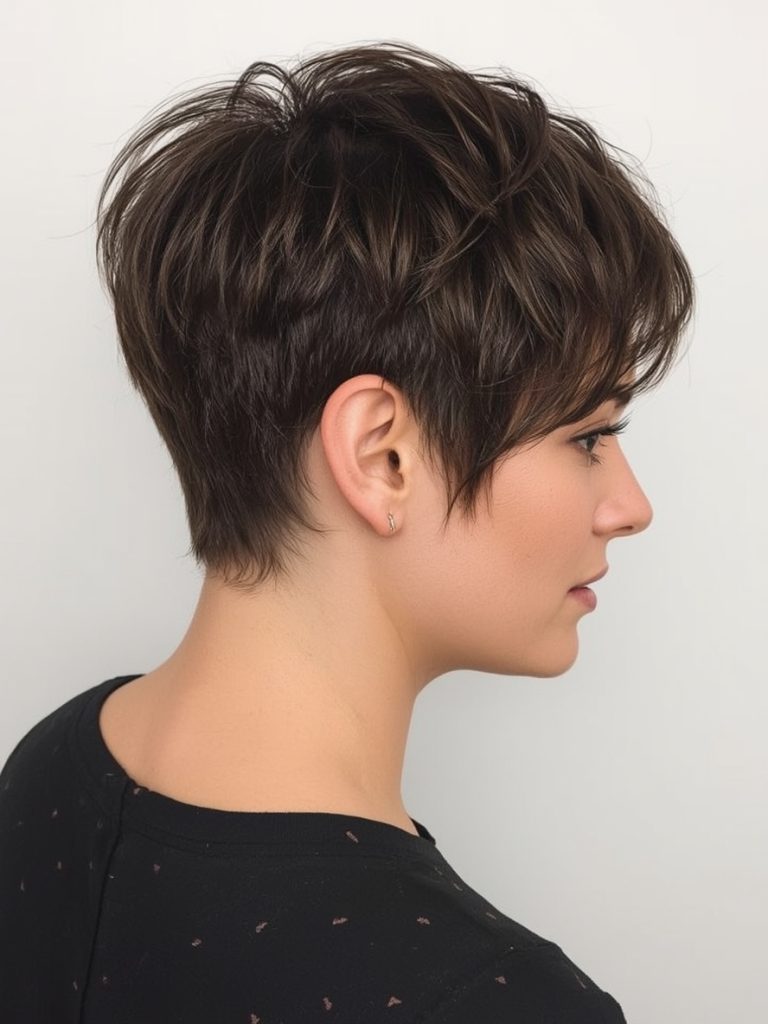 Hairstyle For Thin Fine Hair Over 50: Chin-Length Bob with Wispy Bangs