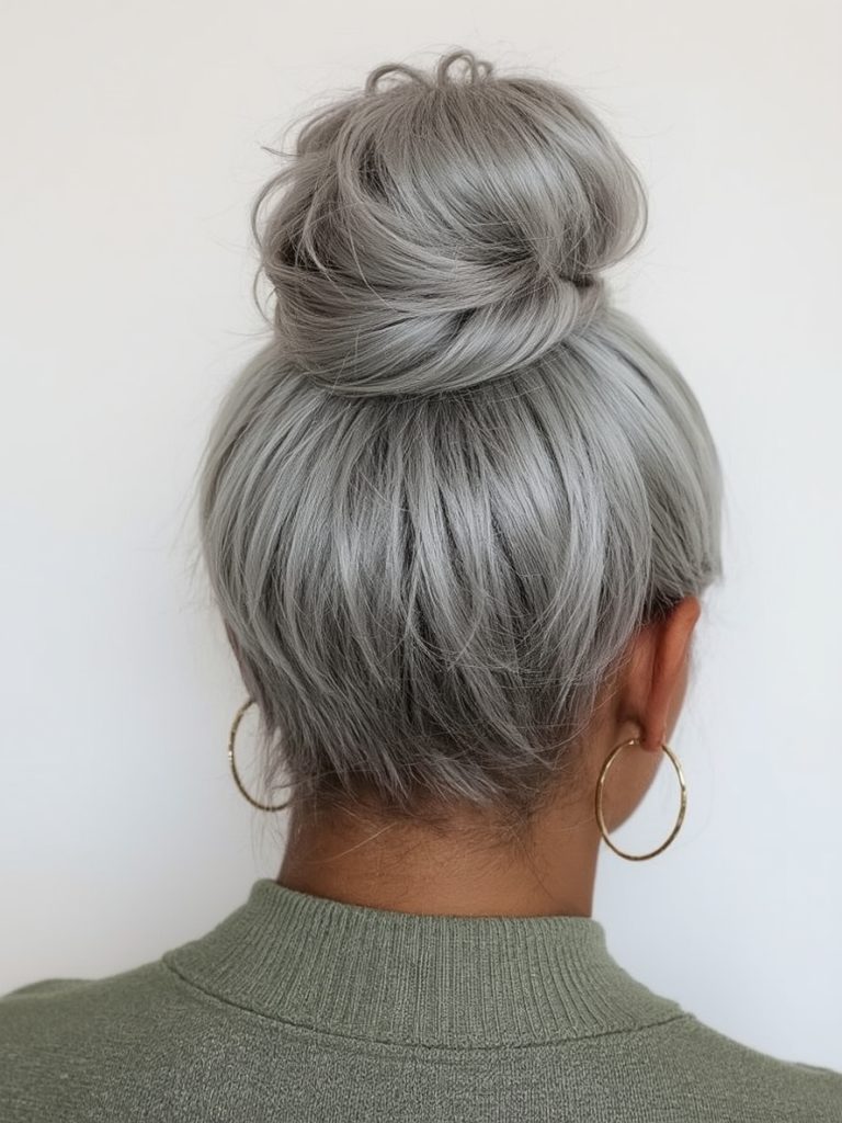 Silver Two-Strand Twists on Dark Skin