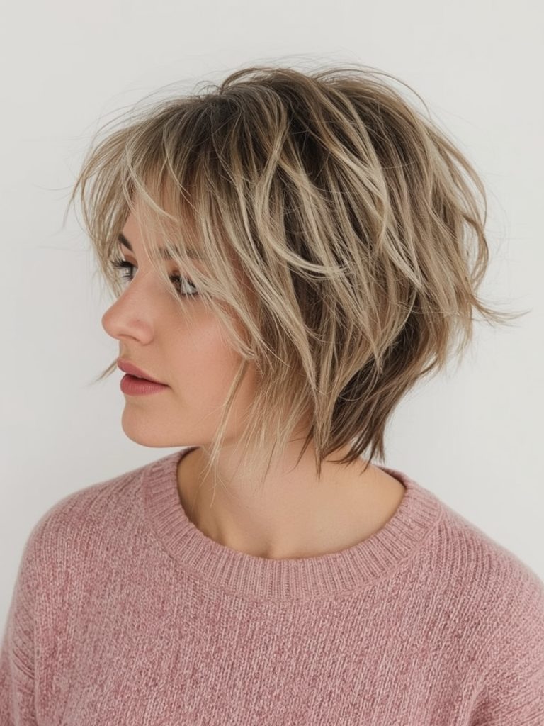 Hairstyle For Thin Fine Hair Over 50: Rounded Bob