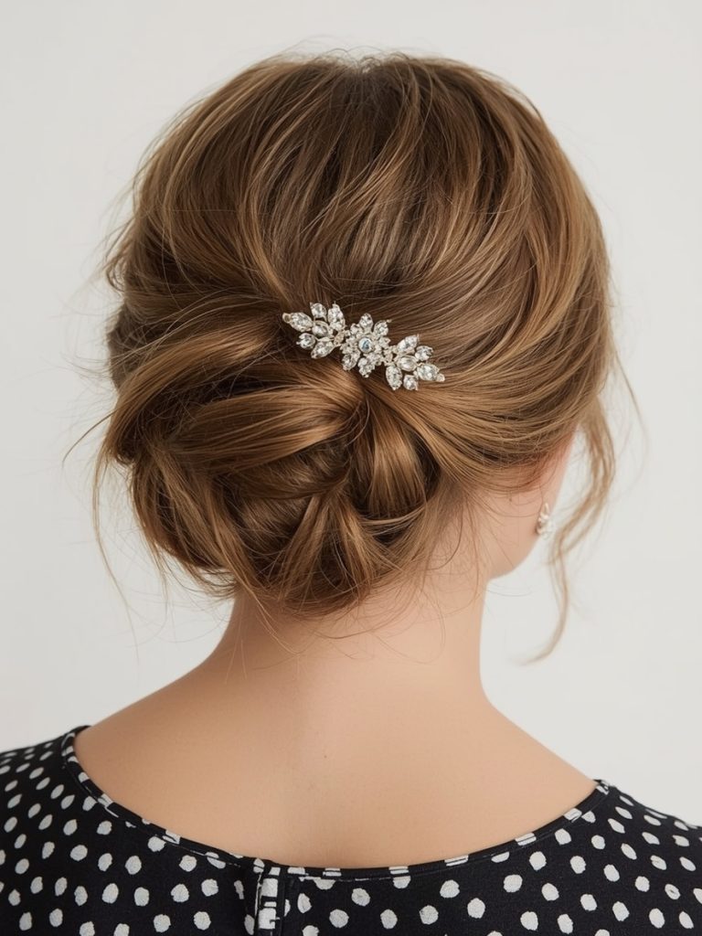 Hairstyles For Thin Fine Hair Over 60: The Messy Bun