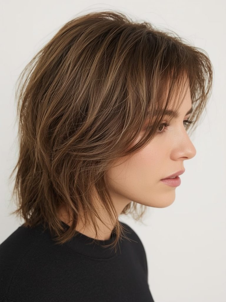 Hairstyle For Thin Fine Hair Over 50: Jaw-Length Bob With Soft Waves