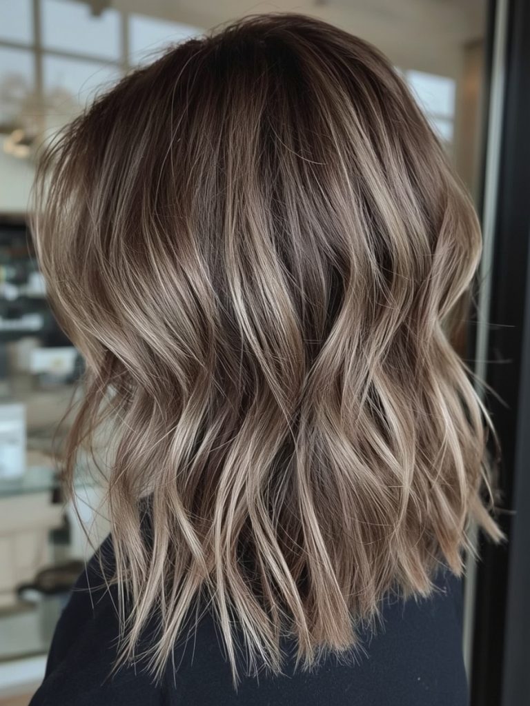 Brunette Summer Hair 2025: Brunette with Teal Peekaboos