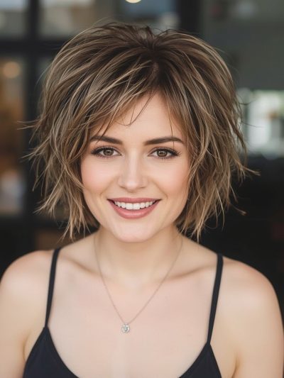 Hairstyle For Thin Fine Hair Over 50: Side Swept Pixie