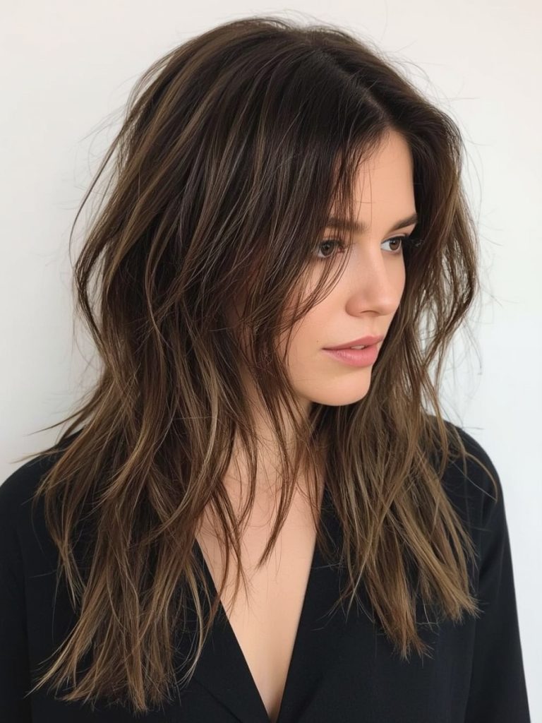 Brunette Summer Hair 2025: Toffee Swirl Highlights