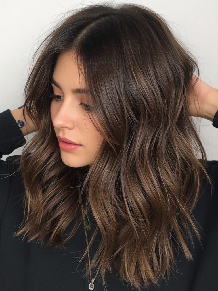 Brunette Summer Hair 2025: Glossy Dark Chocolate Locks