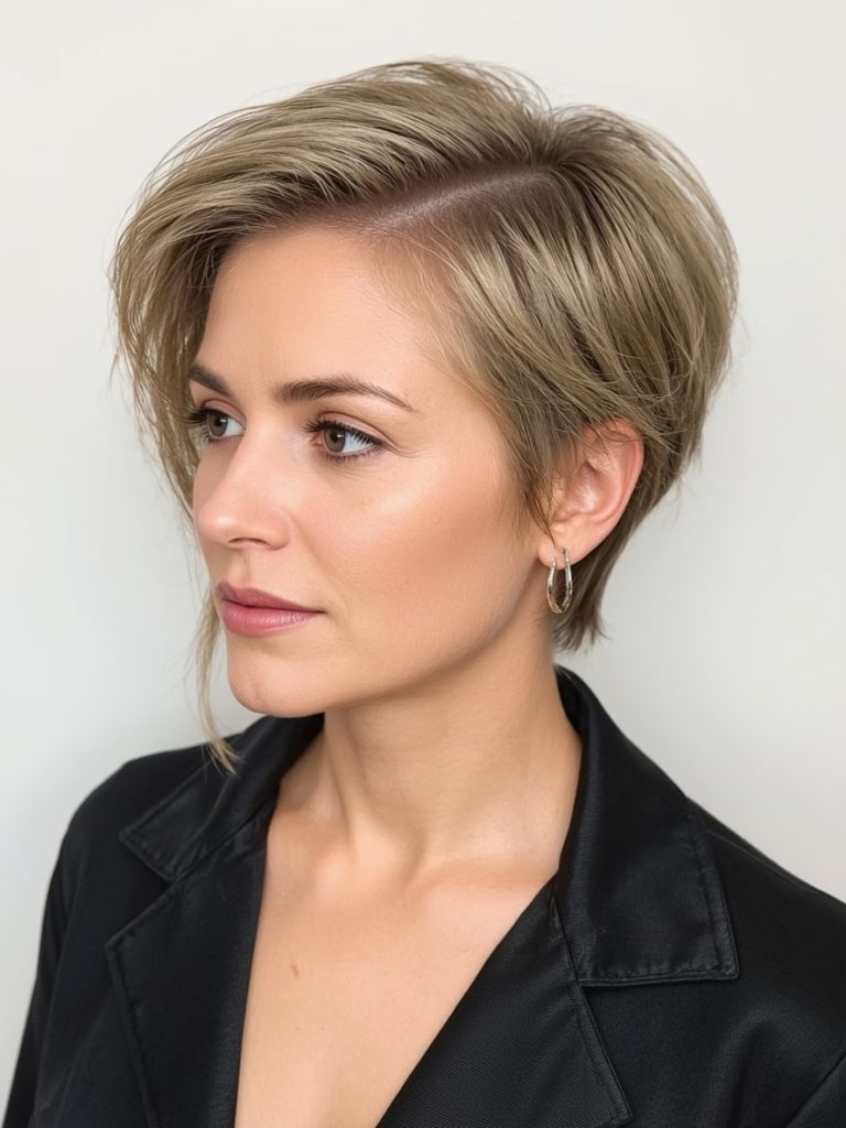Hairstyle For Thin Fine Hair Over 50: Textured Crop