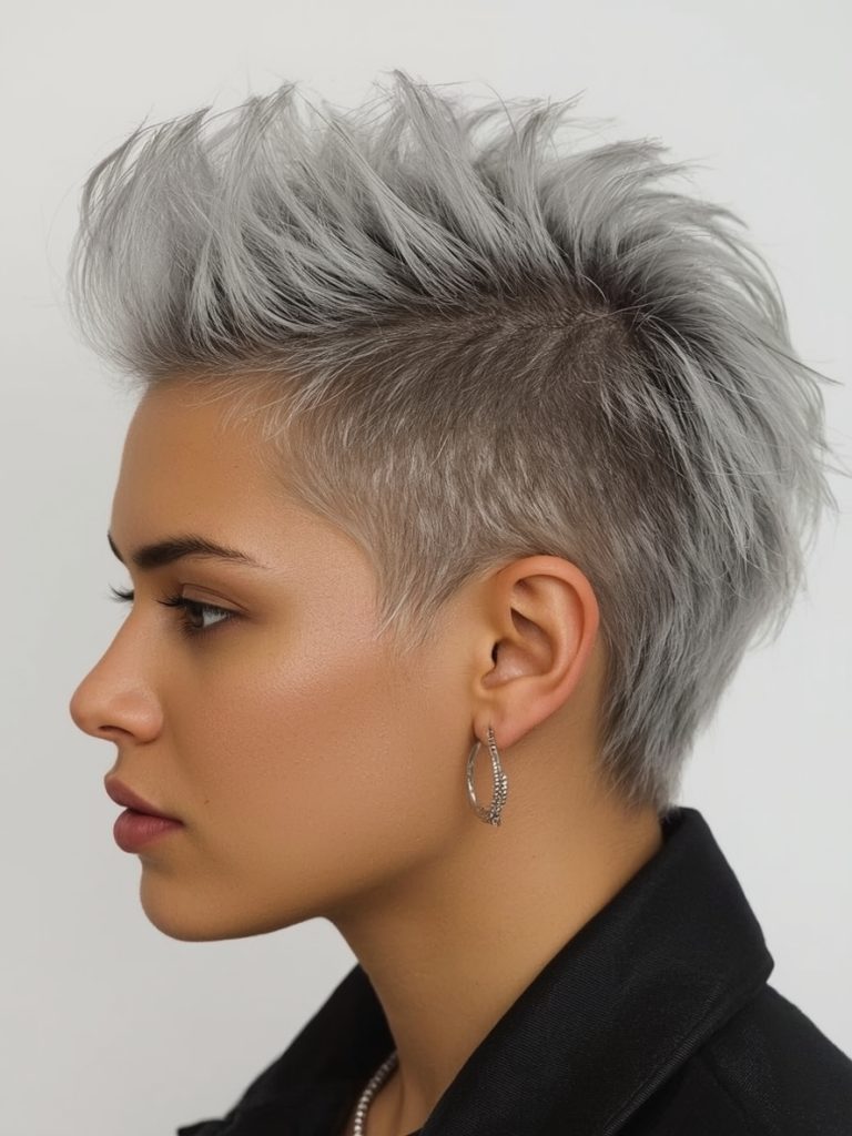Silver Undercut on Dark Skin