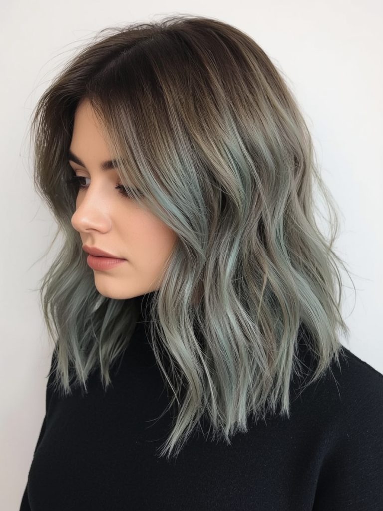Butterfly Haircut With Accessories for Long Hair on a Round Face