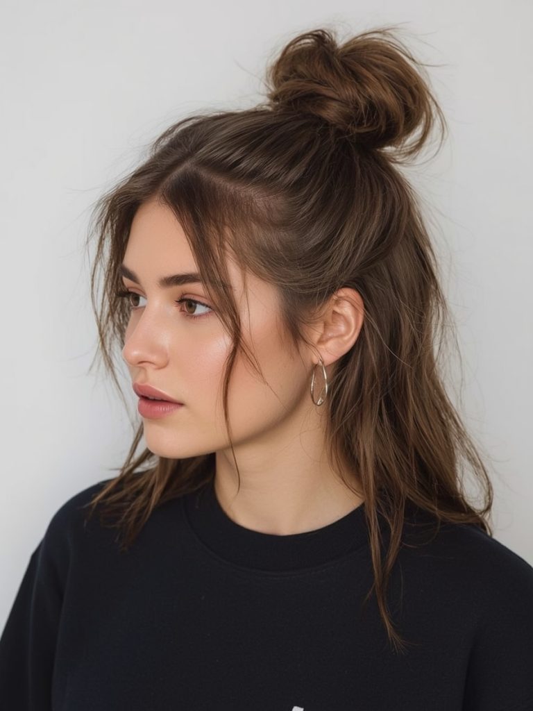 Butterfly Haircut With Braids for Long Hair on a Round Face