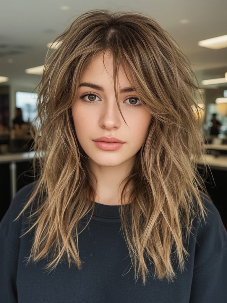 Teddy Bronde Hair Colour: Half-Up, Half-Down Chic