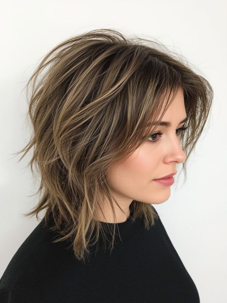 Long Bob with Subtle Layers for Older Women